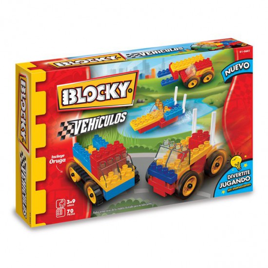 Ladrillos Blocky Vehiculos 70 Piezas