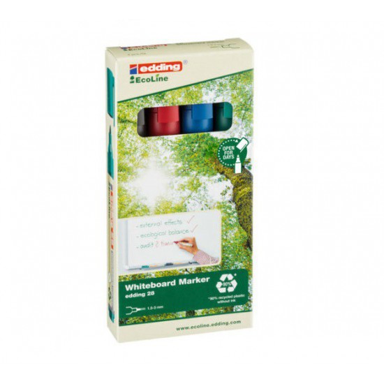 Marcador Permanente Edding Ecoline 28 4 colores