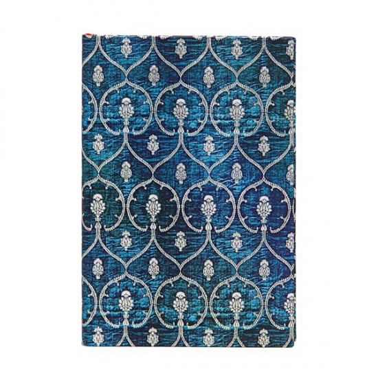 Cuaderno Mini Rayado Terciopelo Azul