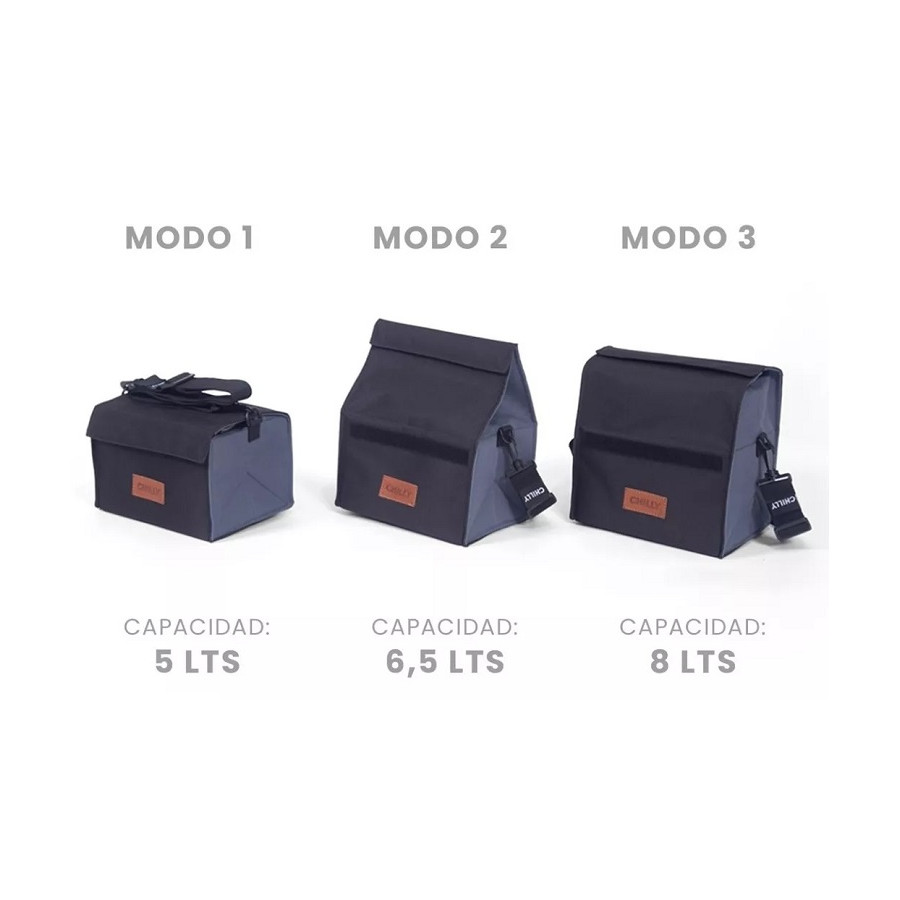 Lunchera Térmica 8 Lts Negra Chilly