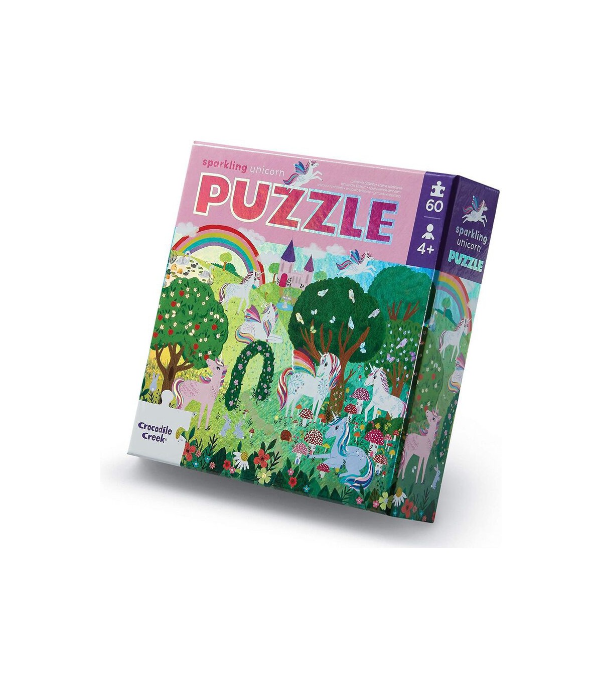 Jogo da Memória 40 Pç+Puzzle 60 pç - Unicórnios - Algazarra