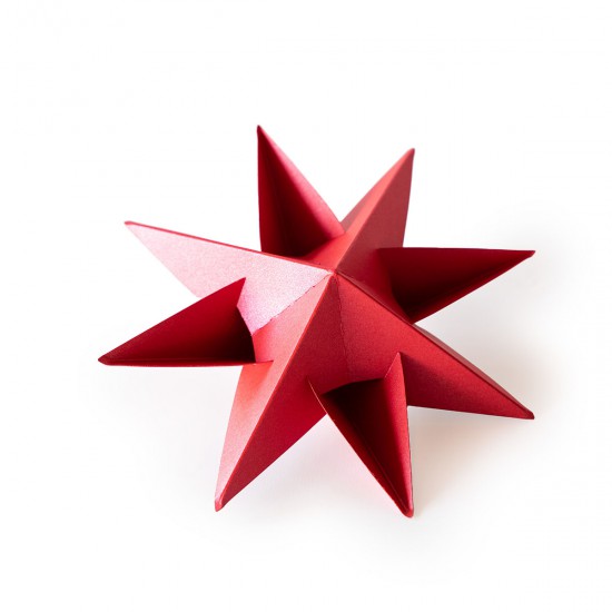 Estrella para Armar 19 cm Roja x 2