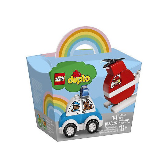 Lego Duplo Mi Primer Helicoptero De Bomberos Y Auto De Policia