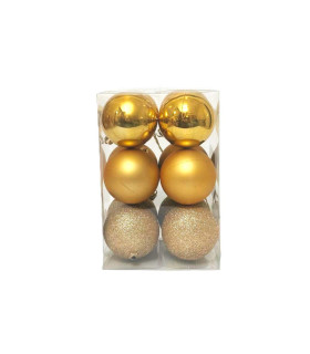 Bolas Doradas de 6 cm x 12 Alparamis