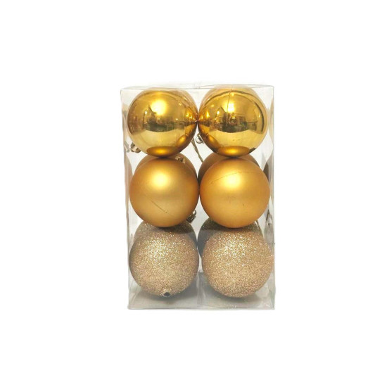 Bolas Doradas de 6 cm x 12 Alparamis