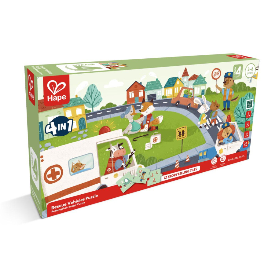 Puzle Vehículos de Rescate Hape