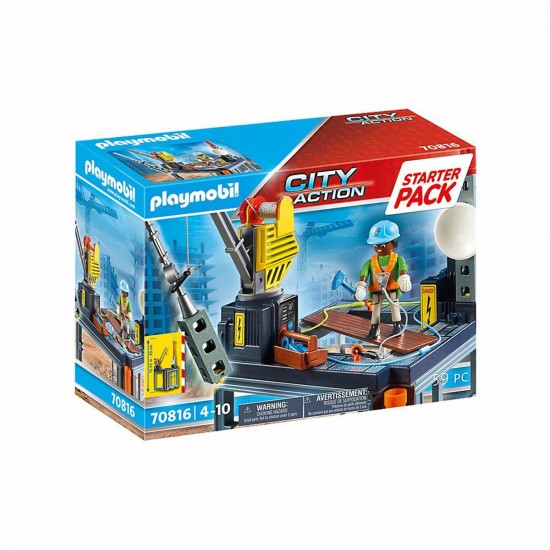 Playmobil City Life Starter Pack Construcción Con Grua