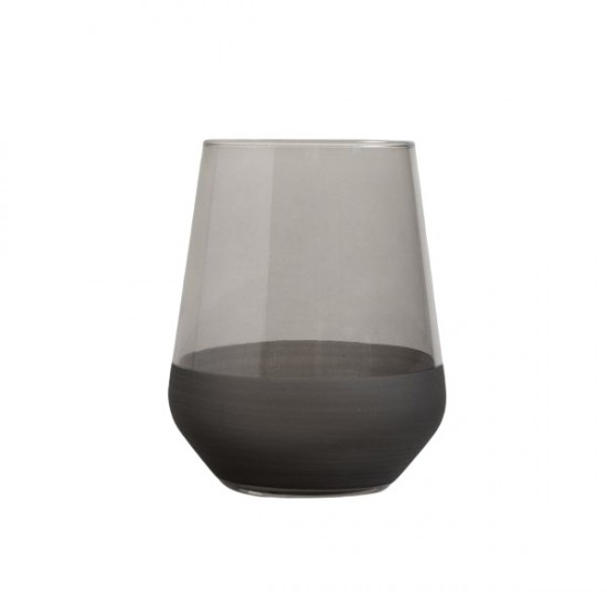 Vaso Bajo Gris Fondo Esmerilado