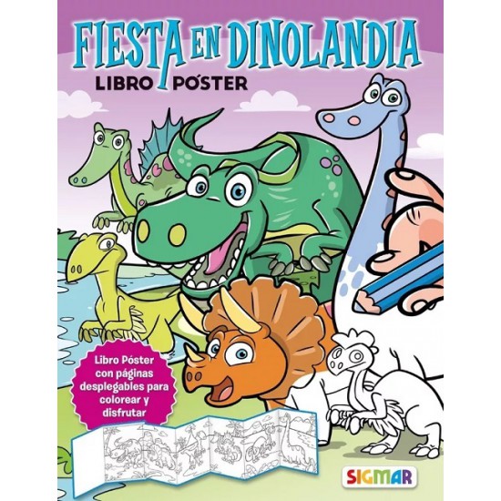 Libro póster Fiesta en dinolandia