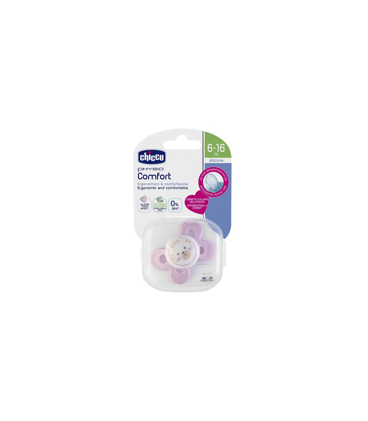 Chupete Chicco Physio Comfort Sil 6-16 M Rosa