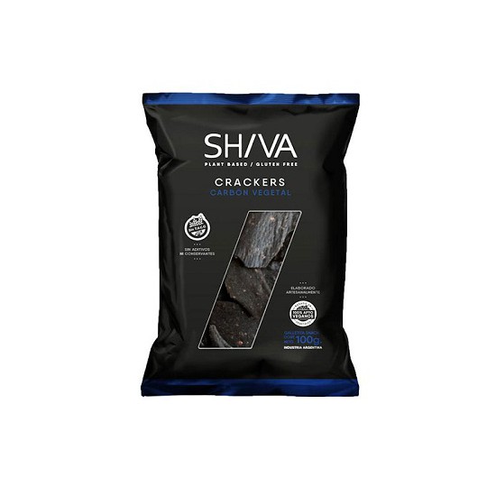 Chackers Veganas Shiva 100 gr Carbon Vegetal