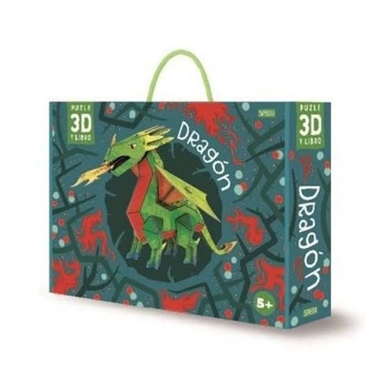 Libro Mas Puzzle 3D Dragon