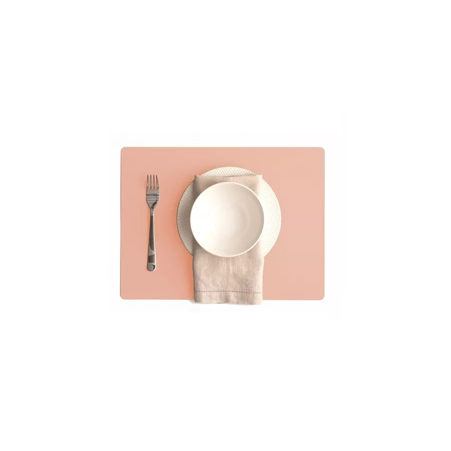 Individual De Mesa Rectangular Rosa