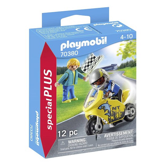 Playmobil Special Plus Chicos Con Moto De Carreras