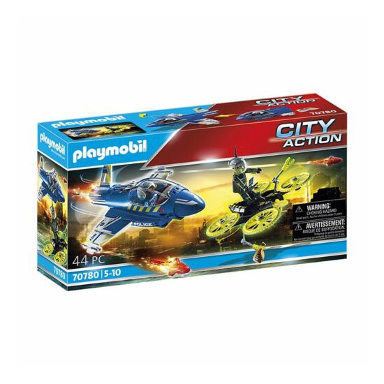 Playmobil City Action AviÃ³n De PolicÃ­a PersecuciÃ³n Dron
