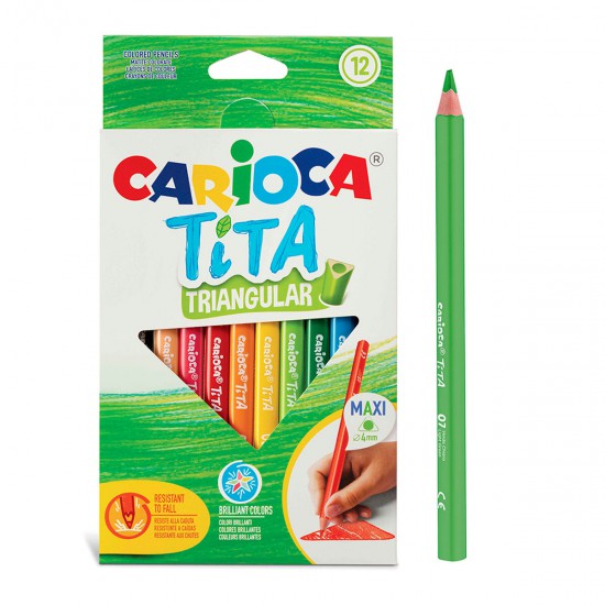 Lápices Tita Triangular de Colores Carioca x 12