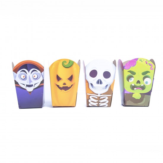 Cajas de Pop Corn Personajes de Halloween x 8