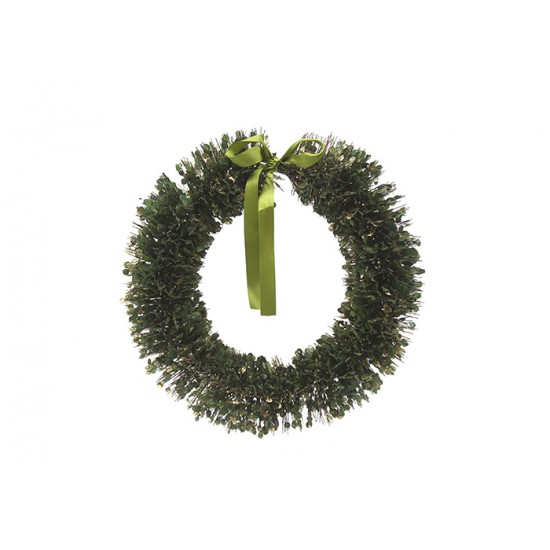 Corona Elegante Hojitas Verde 30 cm