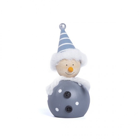 Santa o Snowman en Madera Azul
