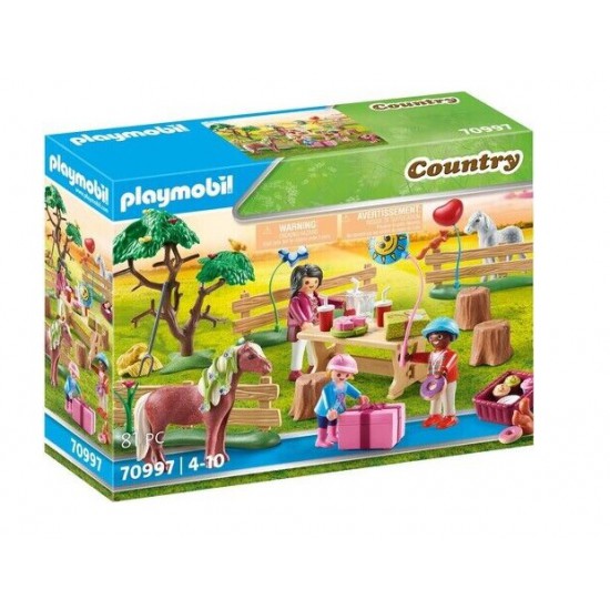 Playmobil Fiesta De Cumpleaños En La Granja De Ponis