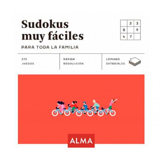 Libro con Juegos Alma Sudokus Muy Fáciles para Toda la Famila