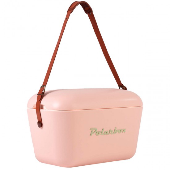 Heladerita Polarbox Rosa con Asa Marrón 20 l