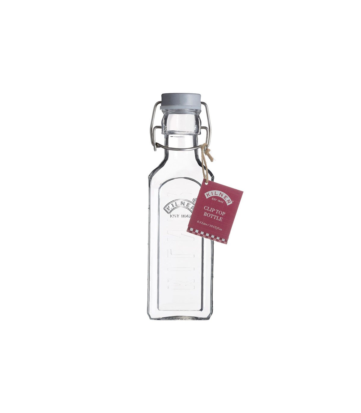 Botella cuadrada con cierre hermético 1 litro - Cristal - Kilner