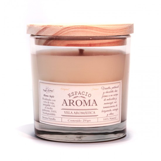 Vela de Soja Aromática 250 g Línea Clásica Vainilla Oriental Espacio Aroma