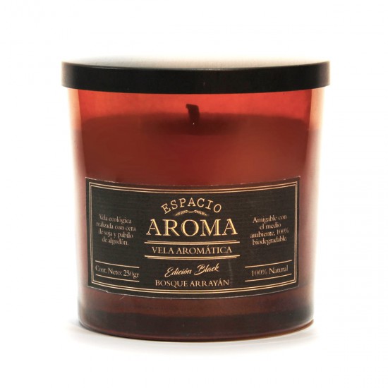 Vela de Soja Aromática 250 g Línea Black Arrrayán Espacio Aroma