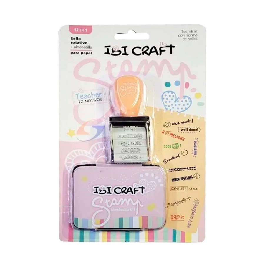 Set de Sello Teacher en Inglés Ibi Craft