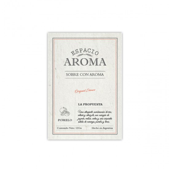 Sobre con Aroma 12 g Línea Clásica Pomelo Espacio Aroma