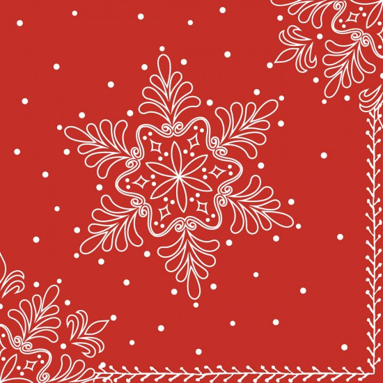 Servilletas 33 x 33 cm Snowflake Xmas