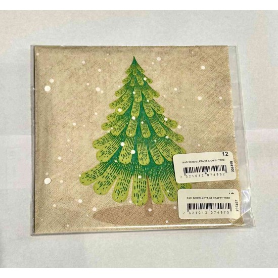 Servilletas 33 x 33 cm Crafty Xmas Tree