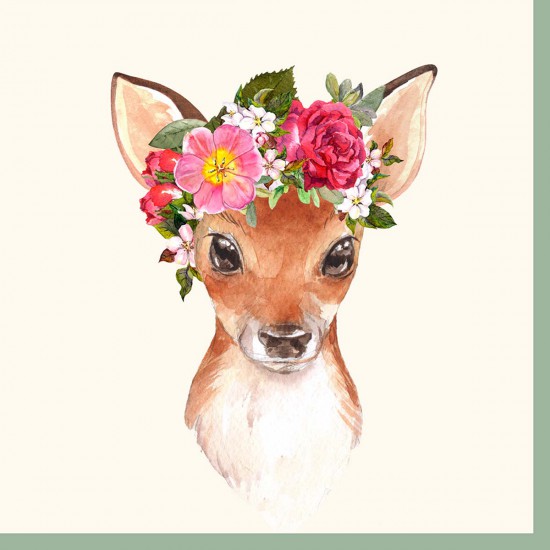 Servilletas 33 x 33 cm Floral Deer