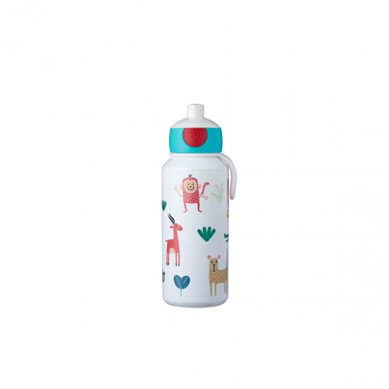 Botella pop-up campus 400 ml - animales amigos