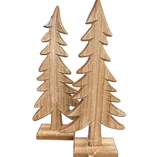 Adorno de Árbol de Navidad de Madera 33 cm Alparamis