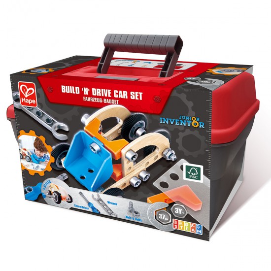 Set de Construcción de Auto 37 Piezas Junior Inventor Hape