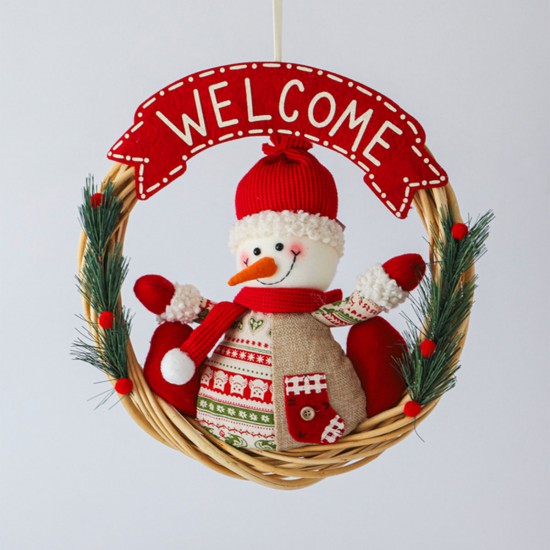 Corona Bienvenida Xmas Snowman 34 cm Alparamis