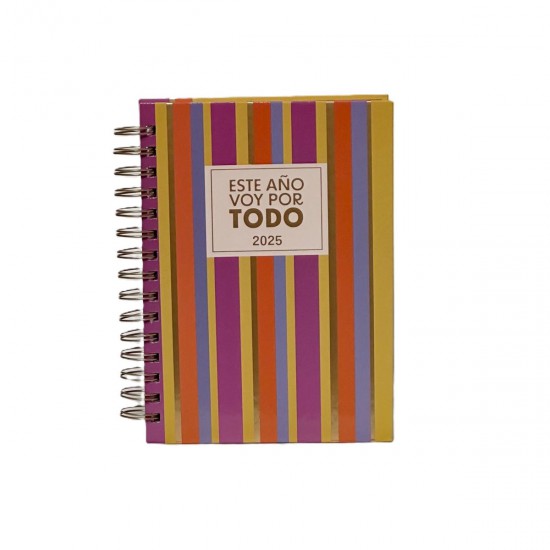 Agenda 2025 Diaria 15 x 20 cm Rayas