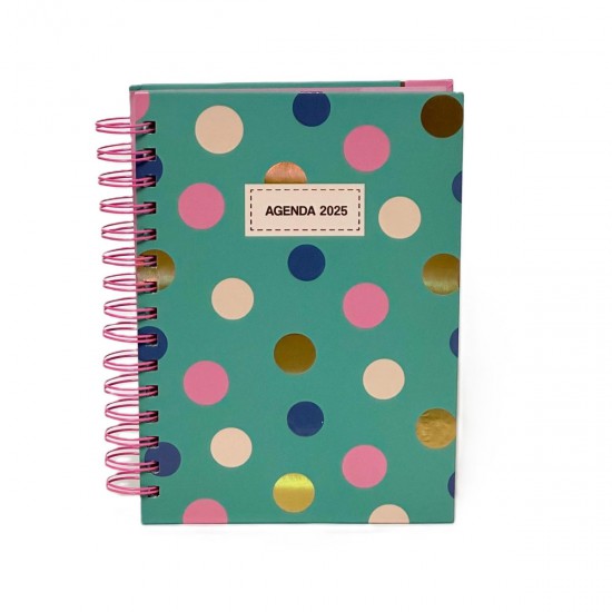 Agenda 2025 Diaria 15 x 20 cm Lunares