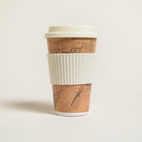 Mug De Fibra De Bamboo Cork 400 Ml