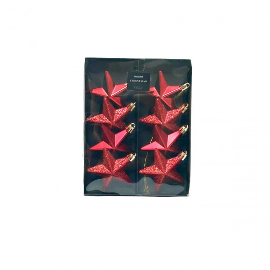 Estrellas Rojas de 6 cm x 8 Alparamis