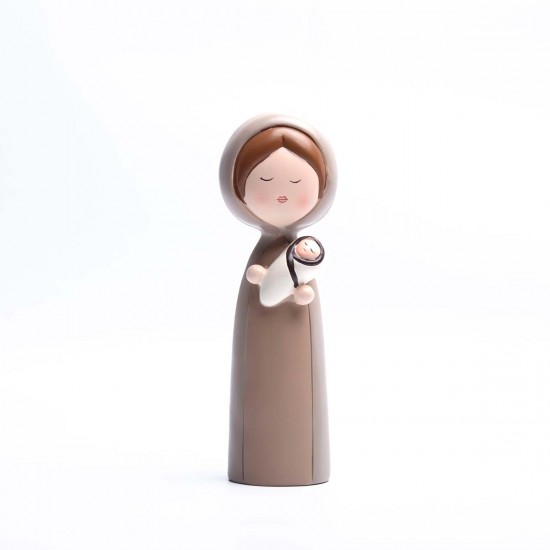 Adorno de María y Niño Jesús 18 cm Alparamis