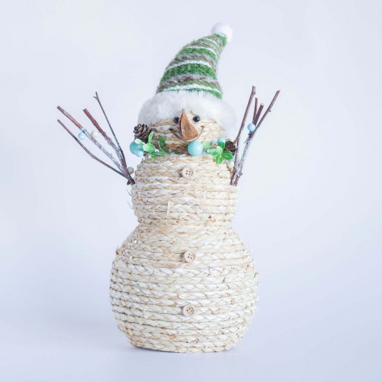 Adorno de Mimbre Snowman 32 cm Alparamis