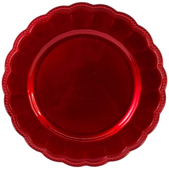 Plato de Sitio Rojo 33 cm Alparamis