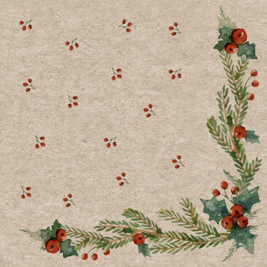 Servilletas Recicladas 33 x 33 cm Mistletoe Xmas