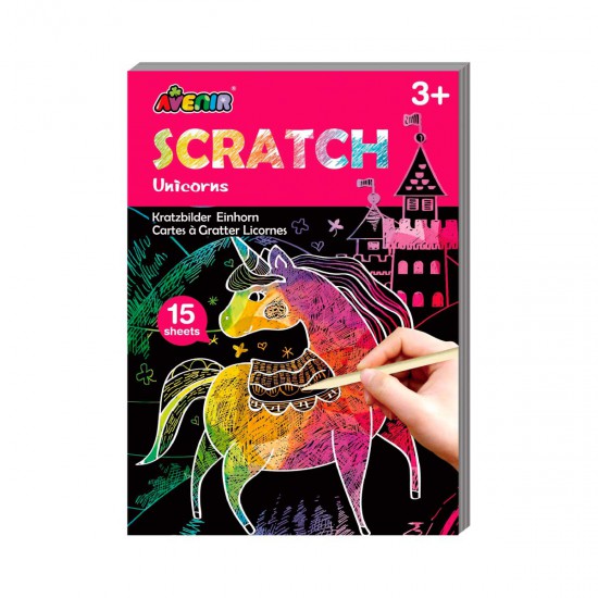 Mini Scratch Book Unicornios Avenir