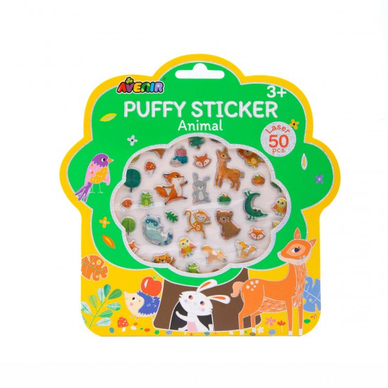 Puffy 3D Stickers Animales Avenir