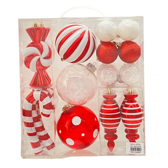 Set de 26 Adornos Candies para Árbol Alparamis