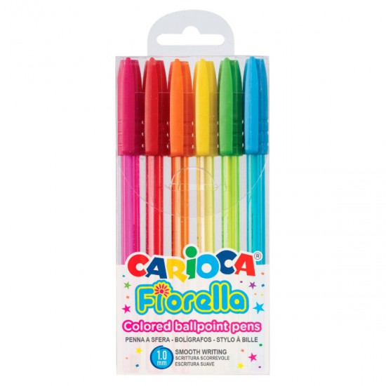 Bolígrafos de Colores Carioca Fiorella x 6